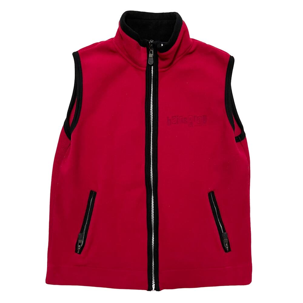VTG HAIRSPRAY The Musical Full Zip Fleece Vest in Red Zip pockets SZ M